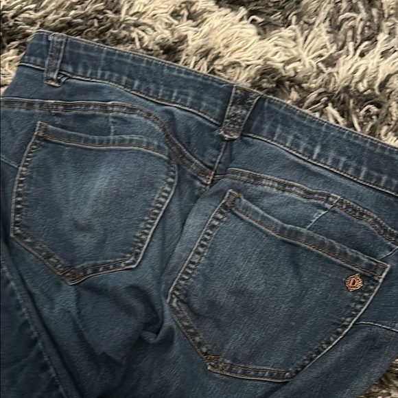 Democracy Blue Skinny Jeans with Distressed Details - Picture 5 of 6